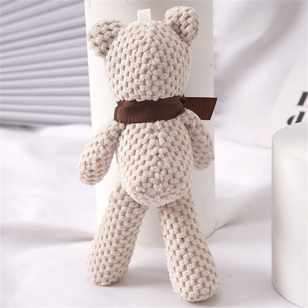 1pcs 15CM Bear Stuffed Plush Toys Baby Cute Dress Key Pendant Pendant Dolls  Bi image 7
