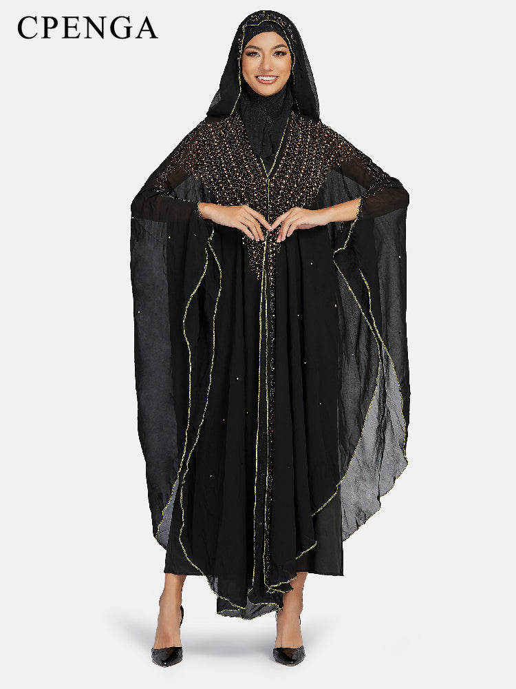 Free Size African Sequins Dress for Women Traditional Kaftan Robe Elegant Ladie image 6