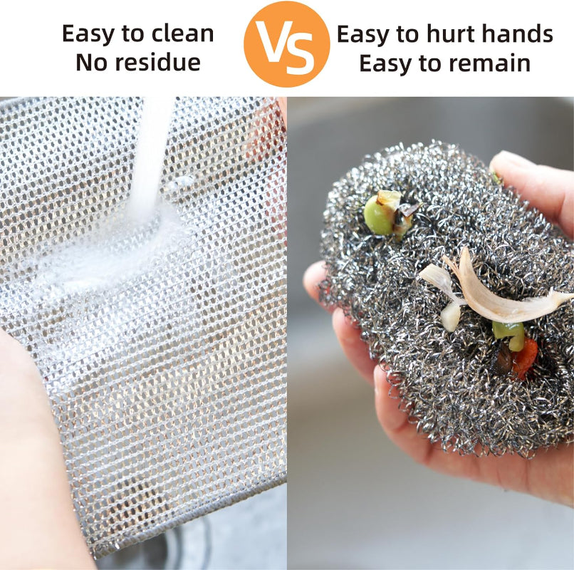 20/1pcs Magic Cleaning Cloth Thickened Double -sided Metal Steel Wire Rags Kitc image 15