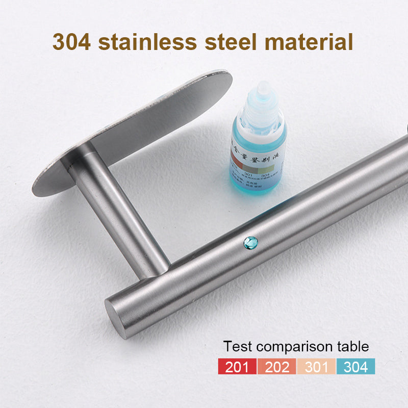 Stainless Steel Paper Towel Holder Adhesive Toilet Roll Paper Holder No Hole Pu image 9