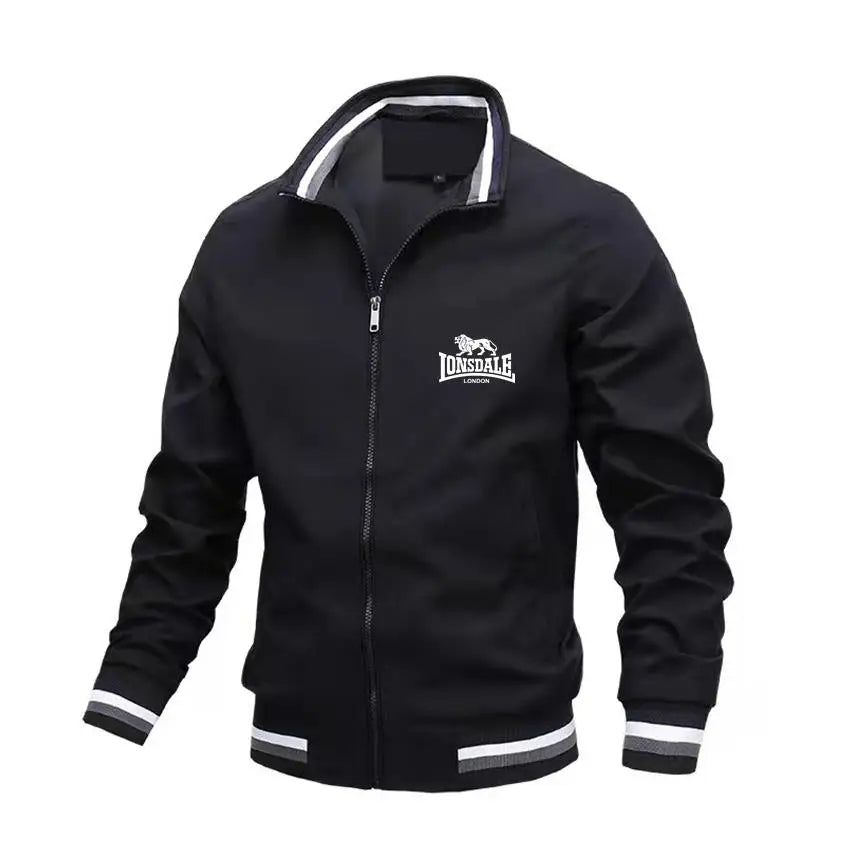 2023 LONSDALE Logo Aviator Stand Collar Jacket Men's Casual Slim Baseball Jacke image 0