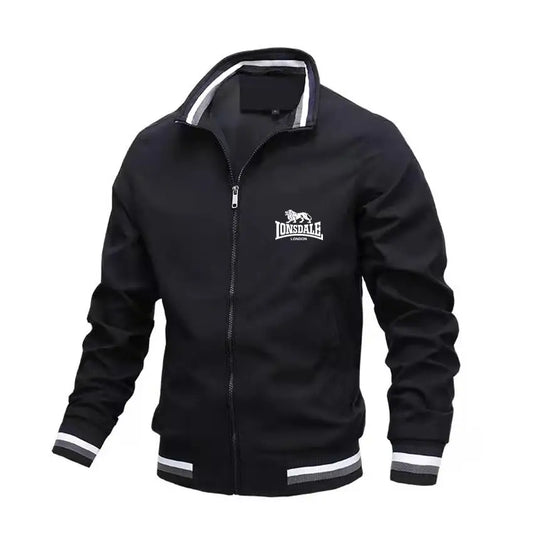 2023 LONSDALE Logo Aviator Stand Collar Jacket Men's Casual Slim Baseball Jacke image 0