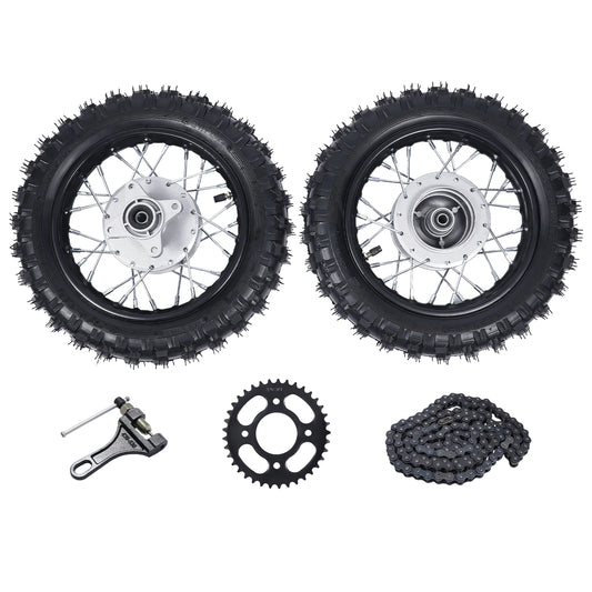 2.50-10 Tire Rim & Wheel with Drum Brake ¬Å“ Pit Bike Parts for Honda CRF50 XR50  image 0