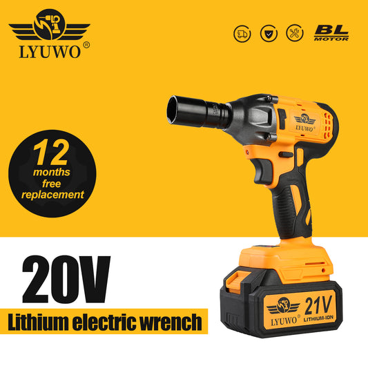 LYUWO Electric Wrench 350NM Brushless Electric Wrench High Torque Air Cannon He image 0