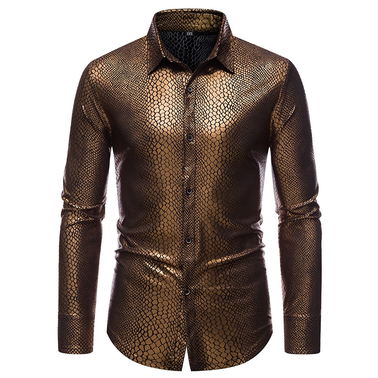 Rainbow Sequins Shirts For Mens 70s Disco Party Costume Gold Silver Multicolour image 2