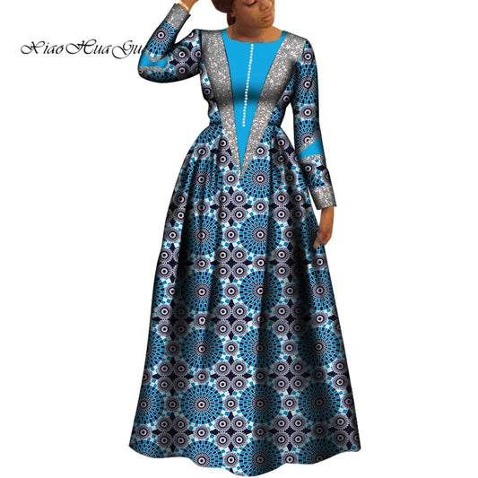African Dresses for Women Dashiki Dress African Print Robe Africaine Femme Plus image 0