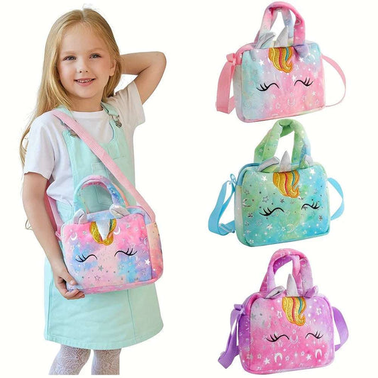 Sweet Unicorn Handbags For Girls Lovely Kids Crossbody Bag Children Gift Little image 0