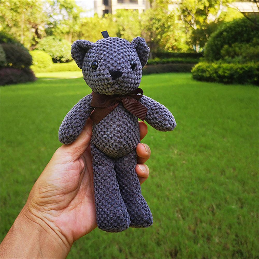 1pcs 15CM Bear Stuffed Plush Toys Baby Cute Dress Key Pendant Pendant Dolls  Bi image 3