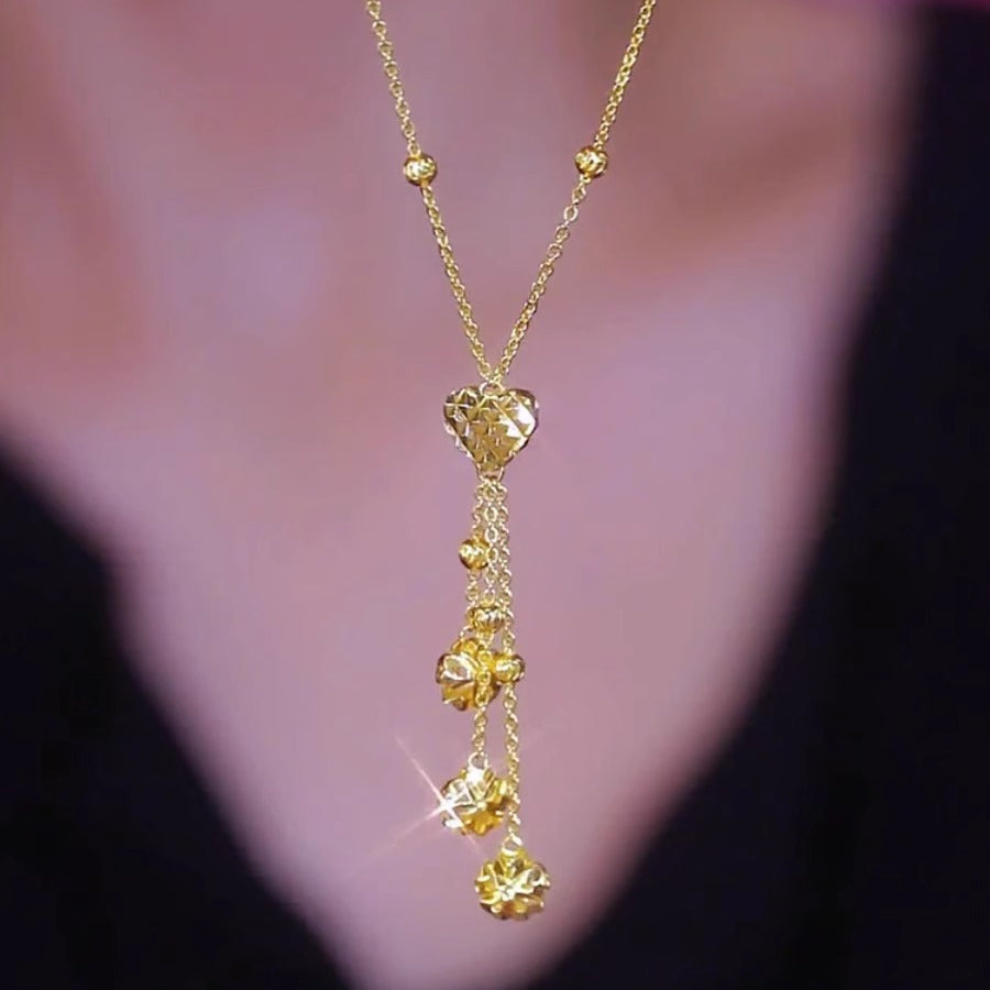 Fashion 18 K Gold Color Heartlove Shape Pendant Necklace for Women Bride Clavic image 1