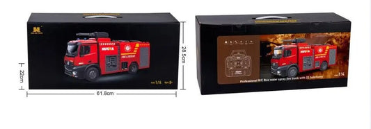 2020 version 22 channels 1/14 scale Huina 1561/1562 RC Fire Truck with ladder/w image 0