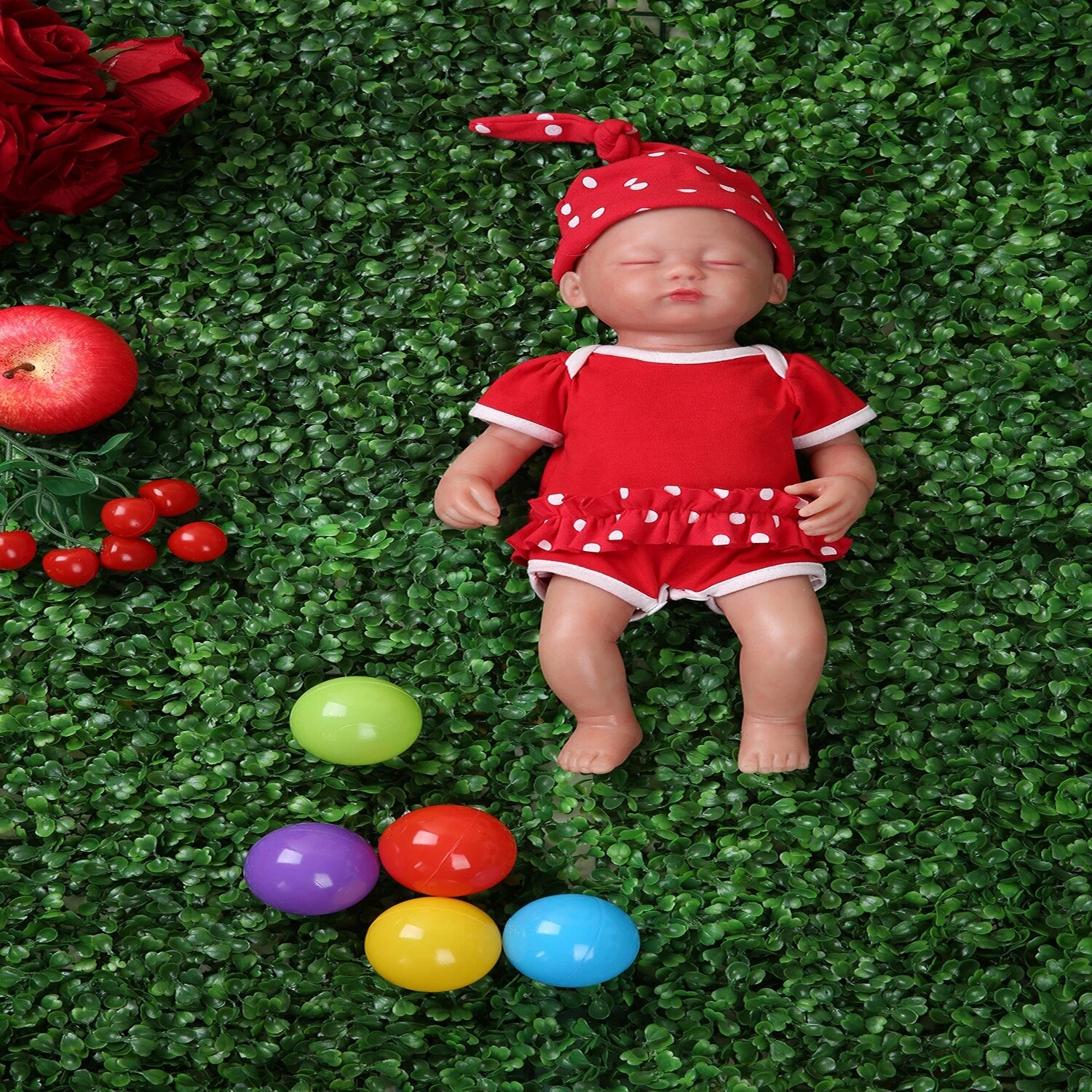 IVITA WG1509 38cm 1420g 100% Full Body Silicone Reborn Baby Dolls Realistic Gir image 5
