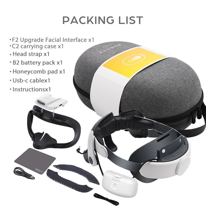 BOBOVR M2 Pro Battery Head Strap Compatible with Oculus Quest 2 Elite Halo Stra image 2
