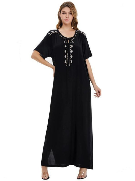 Eid Mubarak Abaya Kaftan Islam Arabic Muslim Turkey Long Maxi Dress African image 0