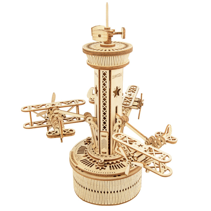 Robotime Rokr Music Box Starry Night 3D Wooden Puzzle Game Assembly Model Build image 8
