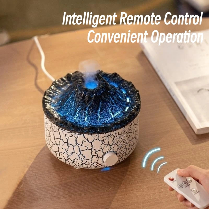 Volcano Aromatherapy Diffuser Smoke Ring Ultrasonic Air Humidifier with Flame L image 3