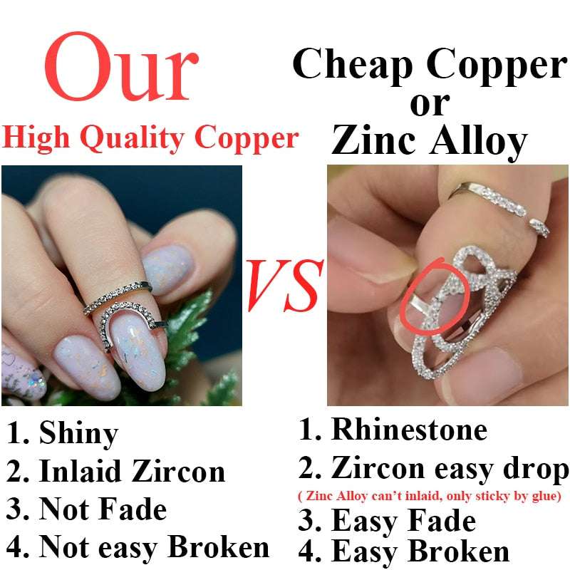 New In 2023 Luxury Nail Photo Ring Gold Silver Plated Phalanx Fashion Finger Ma image 13