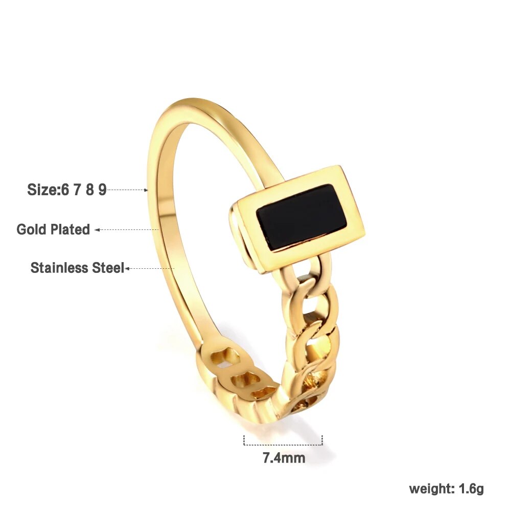 LUXUSTEEL Romantic Double Hollow Heart Rings for Women Stainless Steel Golden M image 9