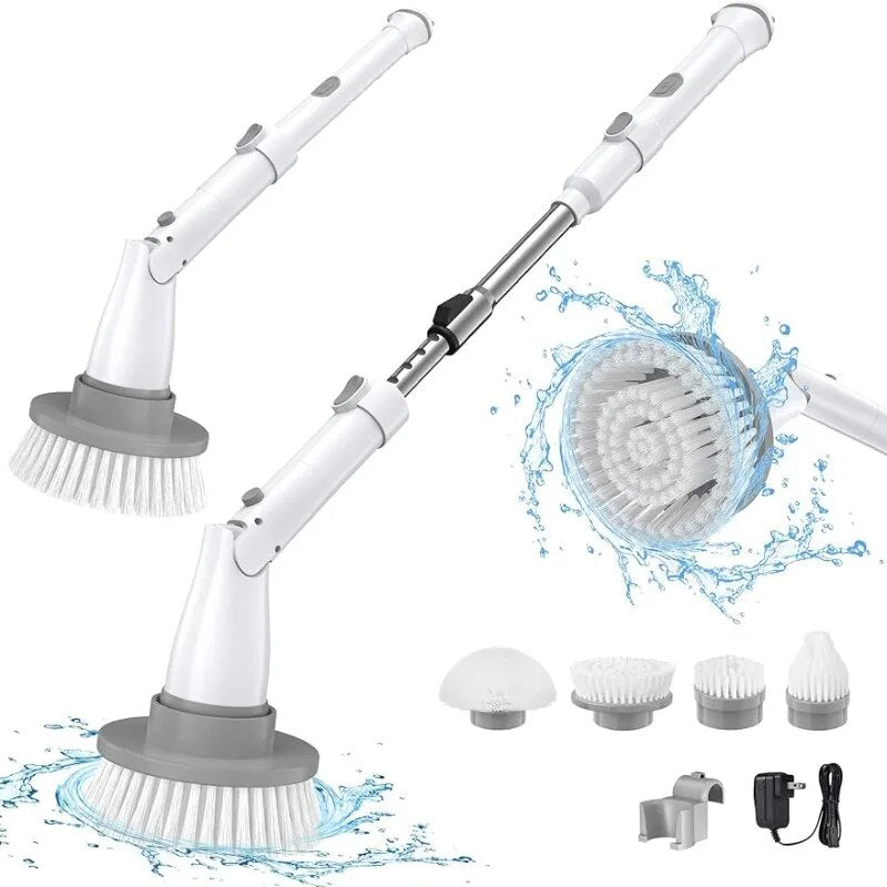 Electric Spin Scrubber, Cordless Cleaning Brush with Adjustable Extension Arm a image 0