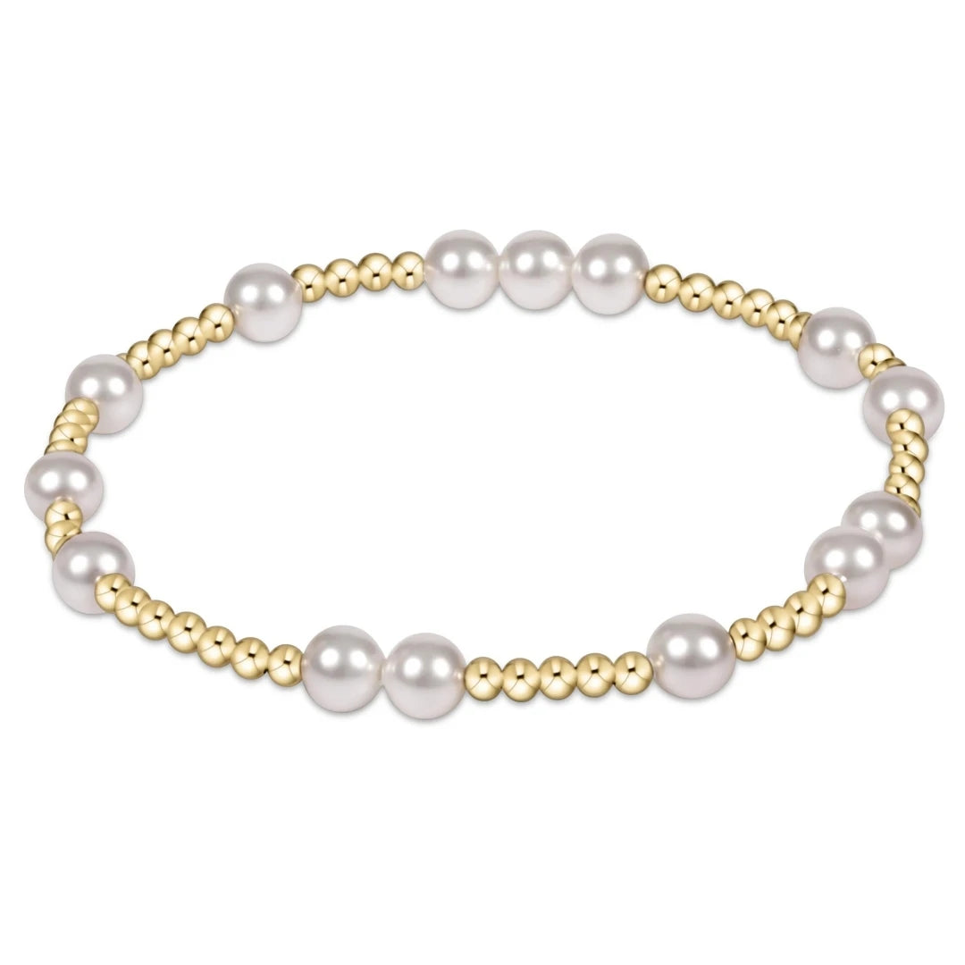 CCGOOD Pearl Bracelet Summer Stackable Jewelry 18 K Gold Plated Ball Beads Stra image 0