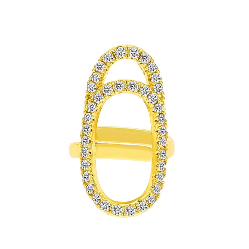 New In 2023 Luxury Nail Photo Ring Gold Silver Plated Phalanx Fashion Finger Ma image 3