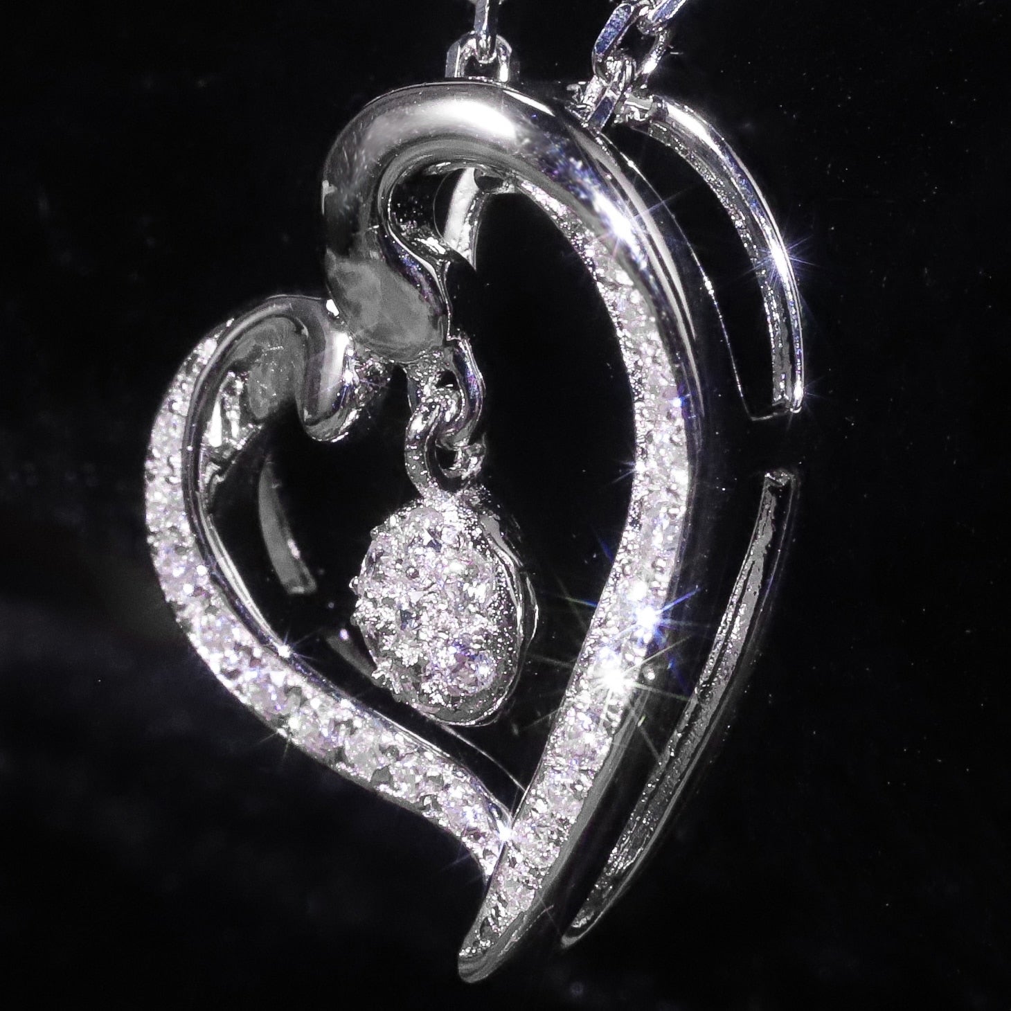 GEM'S BALLET Fine Gold Jewelry Natural Real Heart Diamond 9K 10K 14K 18K Solid image 2