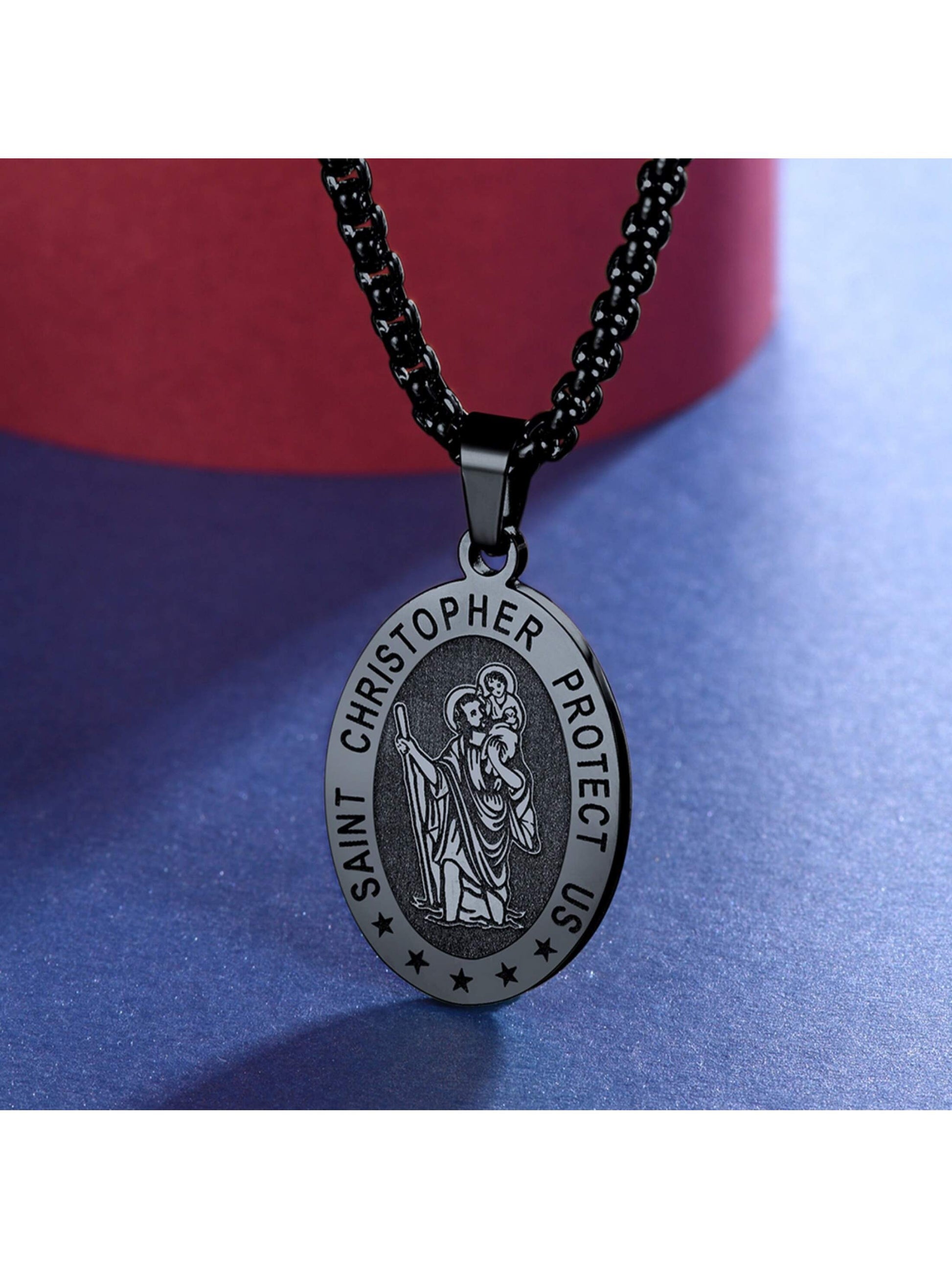 FaithHeart Saint Christopher Necklace for Men Women Stainless Steel/Gold/Black  image 11