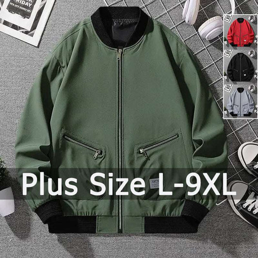 Men Jacket 7XL 8XL 9XL Plus Size Bomber Jacket Fashion Coat Man Autumn Winter O image 0