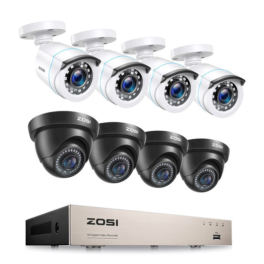 ZOSI Security Cameras System H.265+ 5MP Lite 8-Channel HD-TVI DVR Recorder image 0
