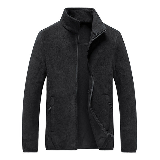 Men's Lightweight Warm Zip Up Long Sleeve Soft Polar Fleece Jacket For Fall Win image 0