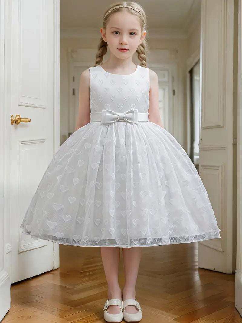 Girls Party Dresses Summer Luxury Elegant Bow Princess Dress Kids Baptism Lace  image 1