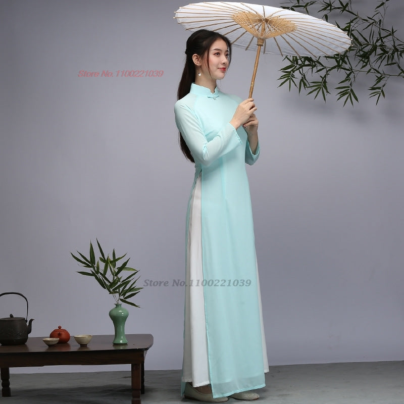 2024 chinese improved qipao dress vintage cheongsam vietnam ao dai dress elegan image 5