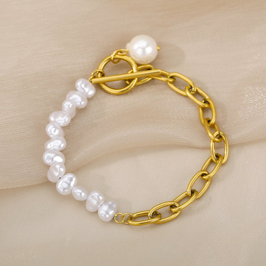 Stainless Steel Layered Gold Color Pendant Bracelet For Women Retro Gothic image 0