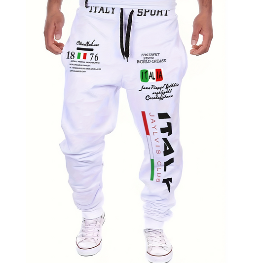 2024Summer New Arrival Men's "italy" Print Hip Hop Style Joggers Men's Casual S image 0