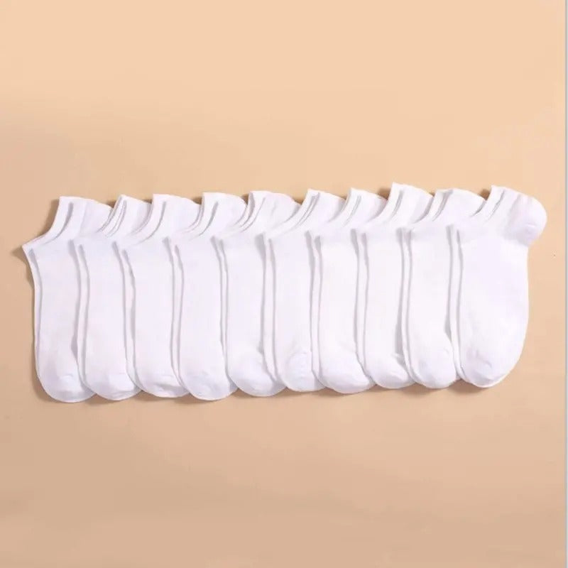 10 Pairs Unisex Casual Plain Color Boat Socks Thin Breathable Comfy Anti Odor S image 7