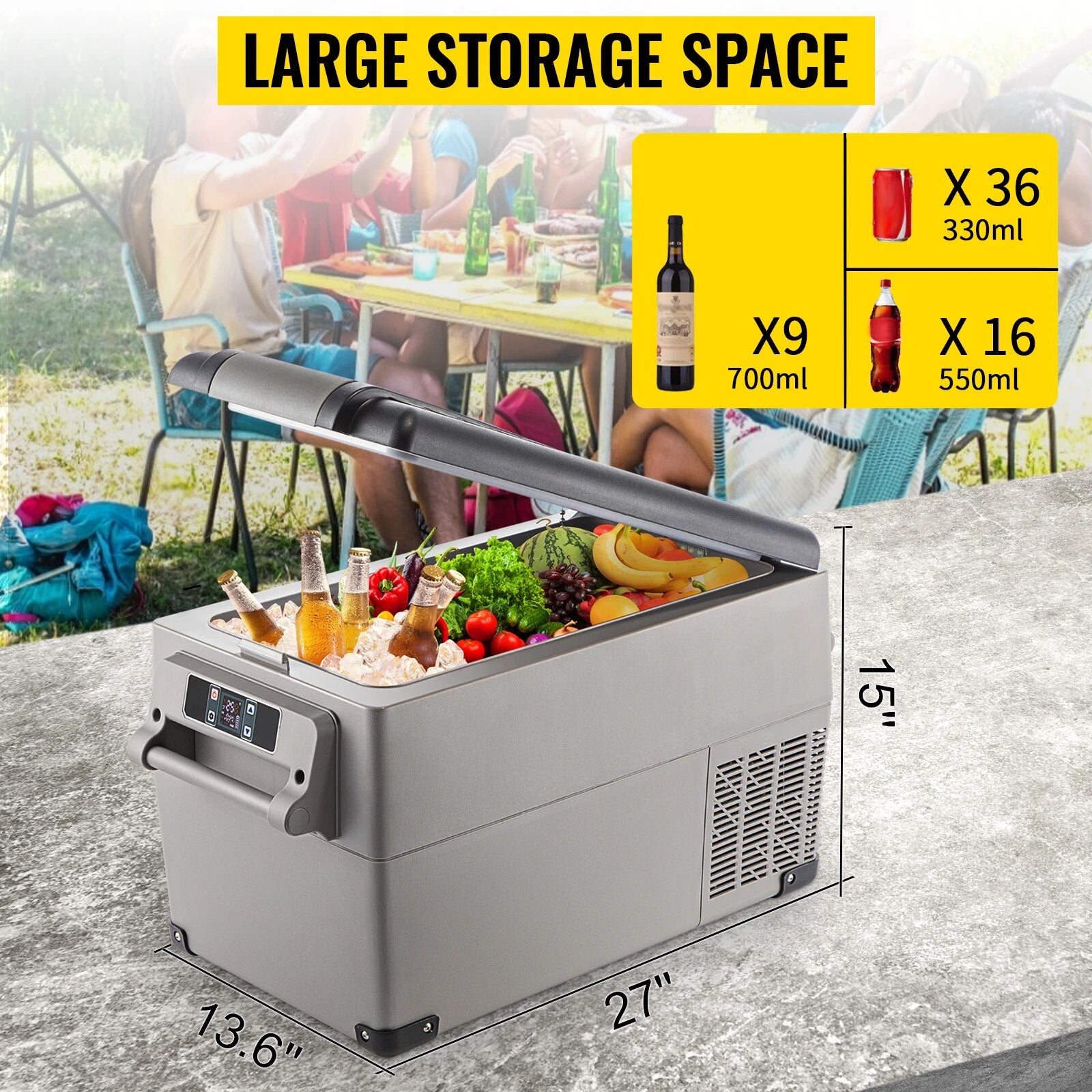 VEVOR 20L 22L 35L 45L 55L Car Refrigerator Mini Fridge Freezer Portable Compres image 5