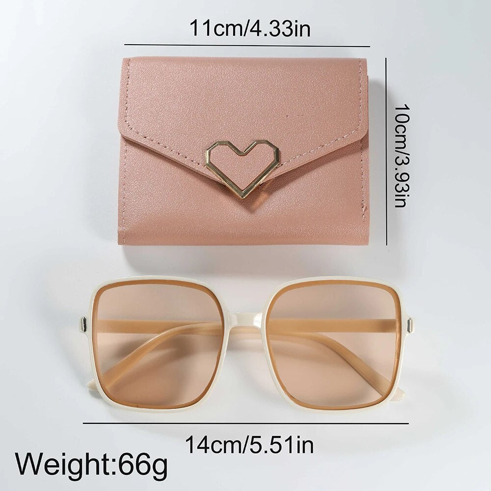 3PCS Set Women Casual Leather Watches Quartz Wristwatches & Ladies Heart Bow Wa image 3
