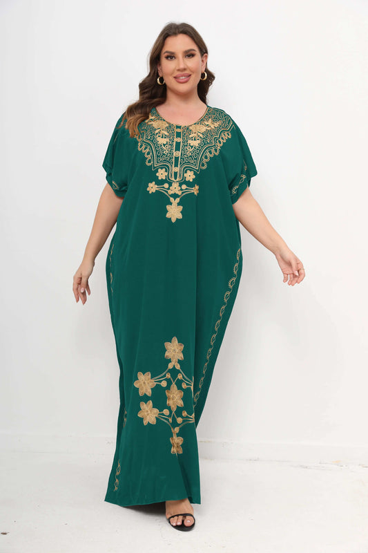 New African Plus Size Women Dashiki Abaya 100% Cotton Maxi Dresses For Women Sh image 0