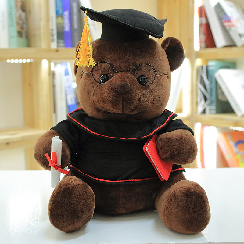 1pc 18cm Cute Graduate Dr. Bear Plush Toy Stuffed Bear kawaii Toys Funny Gradua image 2