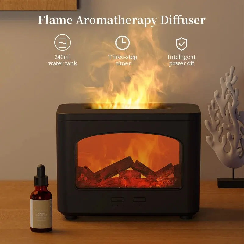 2024 For Flame Air Humidifier Essential Oils Humidifier Portable Type-C USB Fra image 1