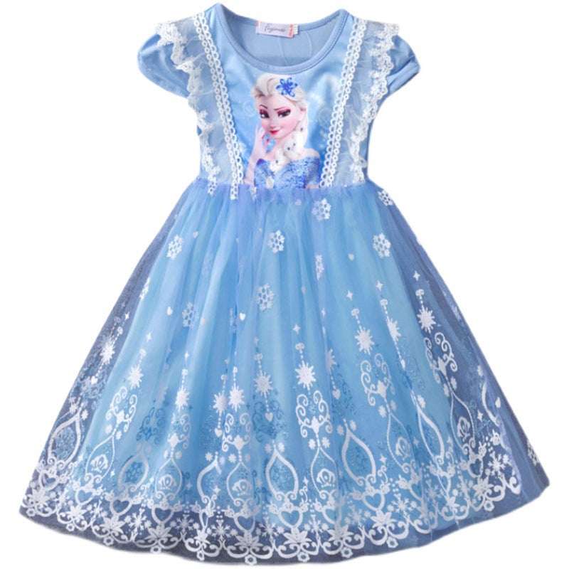 2024 New Girls Clothes Summer  Flying Sleeve Kids Dress Party Baby Dresses for  image 5