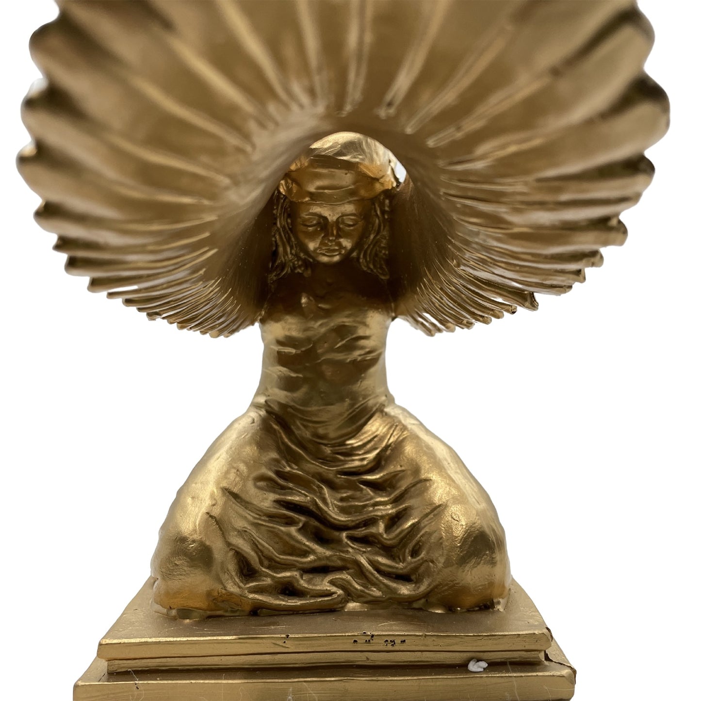 Ark Angel Statue Innovative Ark Angel Statue Decorative Resin Figurine Gold Fin image 2