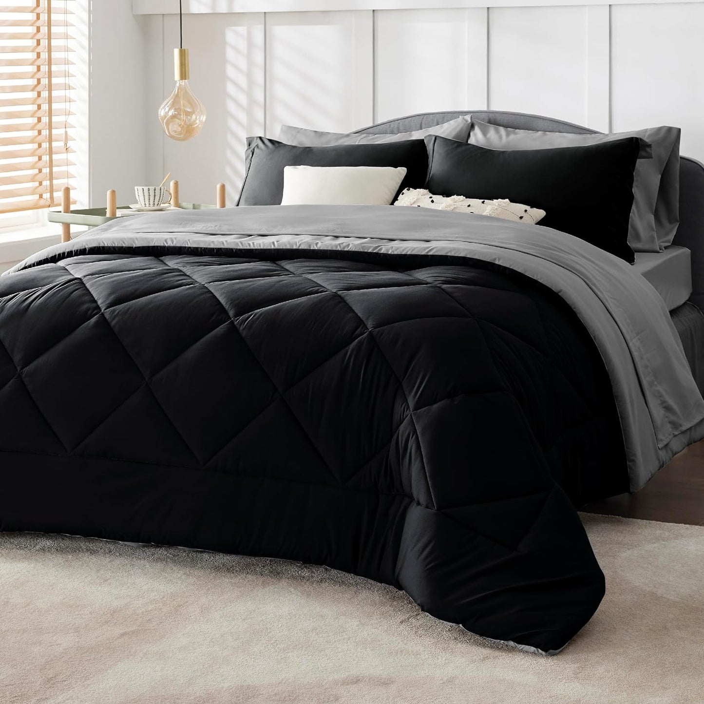Bedsure Comforter Set - Reversible Queen Bed in a Bag with Comforters, Sheets,  image 15