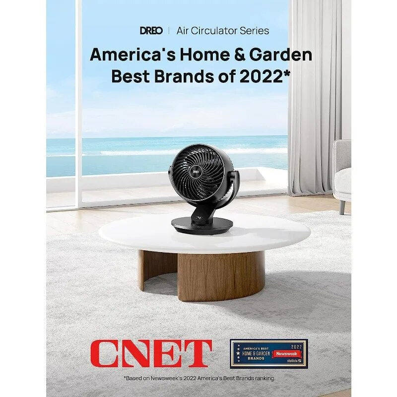 9 Inch Quiet Oscillating Floor Fan with Remote, Air Circulator Fan for Whole Ro image 5