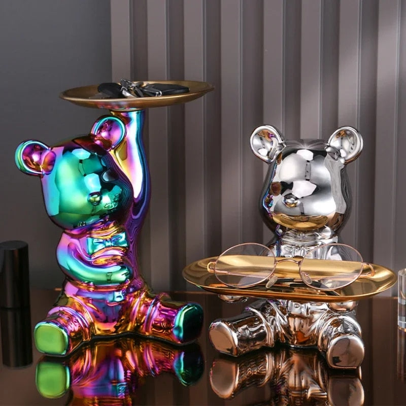 Light luxury ornaments, violent bear dolls small ornaments, living room TV cabi image 1