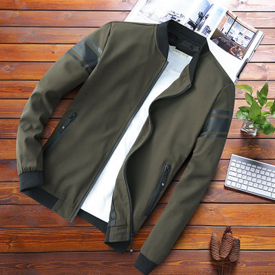 DIMUSI Autumn Men's Bomber Jacket Casual Mens Streetwear Zipper Coats Fashion M image 0