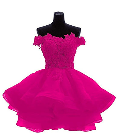 GUXQD Above Mini Short Prom Dresses Sweetheart Appliques Organza Homecoming Gra image 5