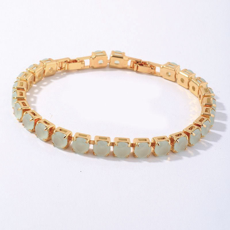 MxGxFam ( 20 cm x 6 mm ) Promotion Gold Plated 18 k Multiple Colors Powder Zirc image 12