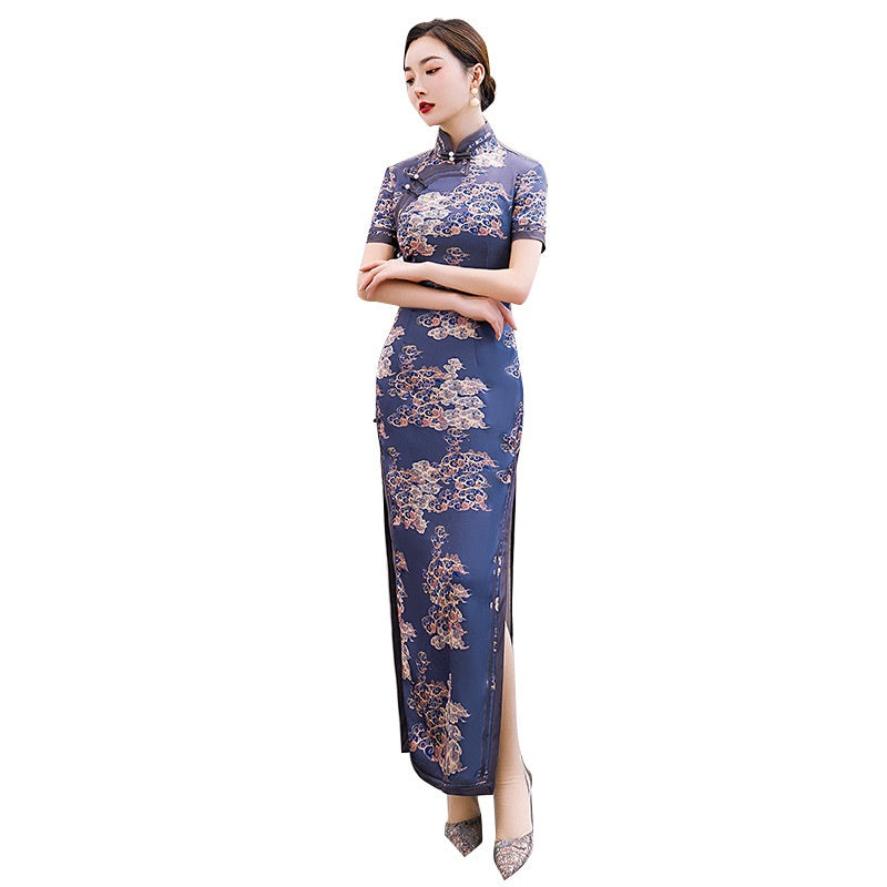 Vietnam Dress Women Summer 2020 Aodai Oriental Dress Midi Long Cheongsam Tradit image 5