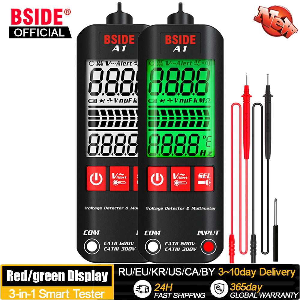 BSIDE Voltage Tester Smart Digital Multimeter Non-Contact Electrician Pen Detec image 0