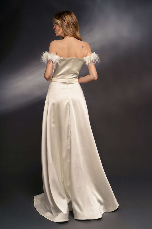 White Retro Luxury Elegant Women's Bridal Wedding Dress 2024 Autumn New Sexy Fa image 0